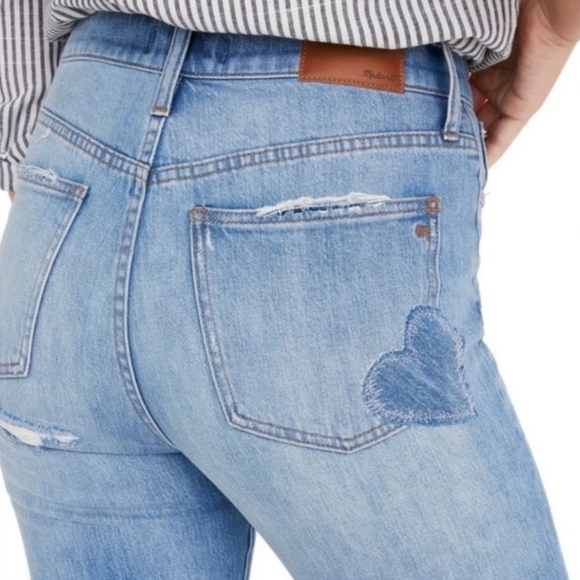 Madewell Denim - RARE MADEWELL 'THE PERFECT VINTAGE' HEART PATCH JEANS